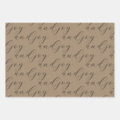 Voor jou mijn liefde en Joy Black Calligraphy Kraf Inpakpapier Vel (Voorkant 3)