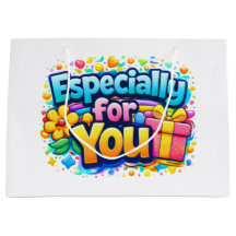 Voor jou – Mooie bloem en cadeautas ontwerp