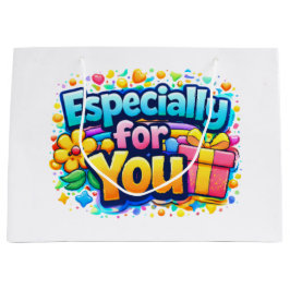 Voor jou – Mooie bloem en cadeautas ontwerp