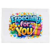 Voor jou – Mooie bloem en cadeautas ontwerp (Achterkant)