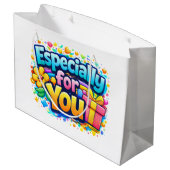 Voor jou – Mooie bloem en cadeautas ontwerp (Achterkant Gekanteld)