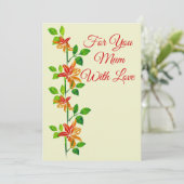 Voor jou Mum Flat Kaart (Staand voorkant)