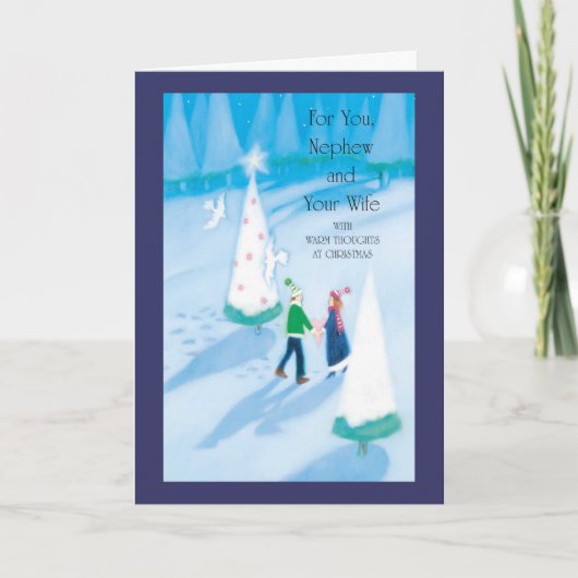 Voor jou, neef en je vrouw feestdagen kaart (Voorkant)