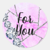 Voor jou ronde sticker (Voorkant)