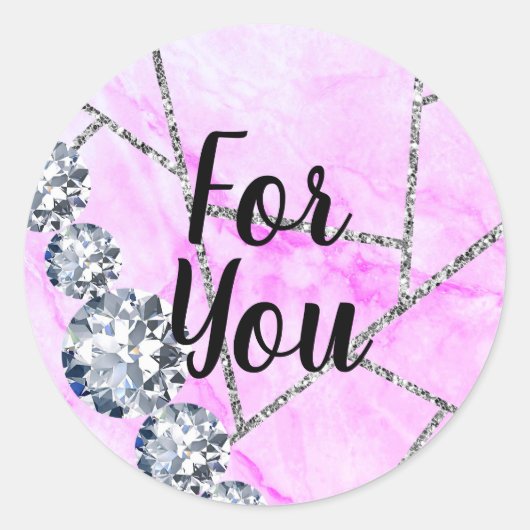 Voor jou ronde sticker (Voorkant)