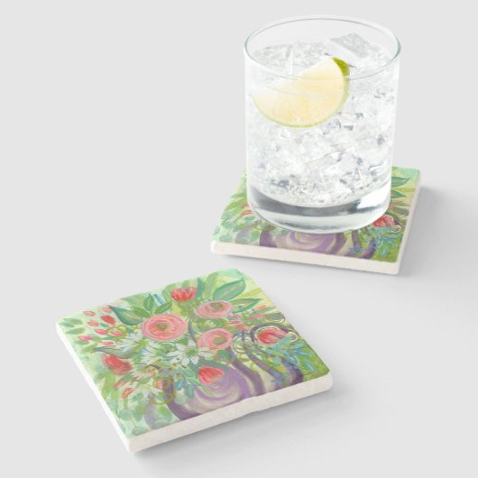 "Voor jou" stenen Onderzetter (Zijkant)