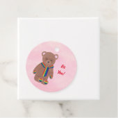 Voor jou Teddy Bear Rainbow Scarf Gift Labels (In situ)
