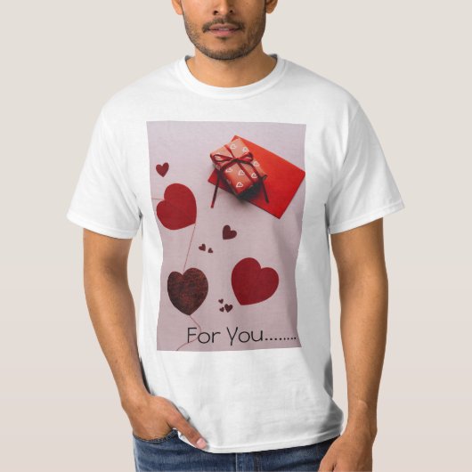 Voor jou Valentijn Mans T-Shirt (Voorkant)