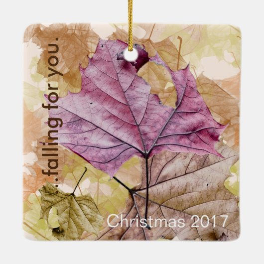 "...voor jou vallen keramisch ornament (Achterkant)