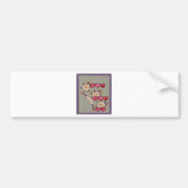 Voor jou van mij: Mooie Floral Hearts Design Bumpersticker (Voorkant)