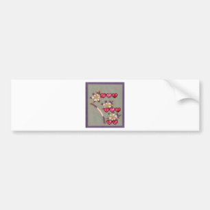 Voor jou van mij: Mooie Floral Hearts Design Bumpersticker