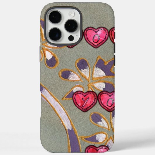 Voor jou van mij: Mooie Floral Hearts Design Case-Mate iPhone Case (Achterkant)