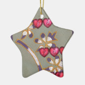 Voor jou van mij: Mooie Floral Hearts Design Keramisch Ornament (Links)