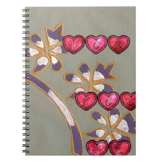 Voor jou van mij: Mooie Floral Hearts Design Notitieboek (Voorkant)
