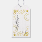 voor jou witte en gouden cadeaukaart cadeaulabel (Voorkant)