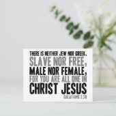 Voor jou zijn jullie allemaal één in Christus Jezu Briefkaart (Staand voorkant)