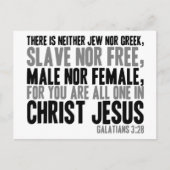 Voor jou zijn jullie allemaal één in Christus Jezu Briefkaart (Voorkant)