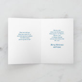 Voor jou, zoon met liefde met kerst feestdagen kaart (Binnen)