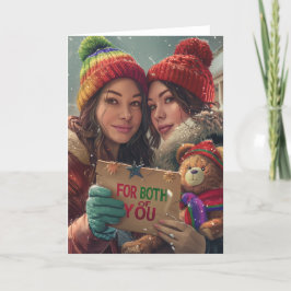 Voor jullie beiden LGBTQ Christmas Digital Art Feestdagen Kaart