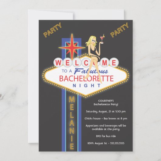 voor Kacey_Girls Night Out Bachelorette Kaart (Voorkant)