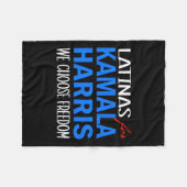 Voor Kamala Harris 2024 kiezen we voor Freedom 1 Fleece Deken (Voorkant (Horizontaal))