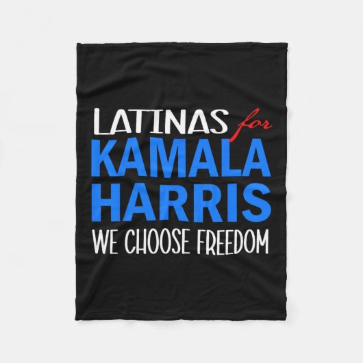 Voor Kamala Harris 2024 kiezen we voor Freedom 1 Fleece Deken (Voorkant)