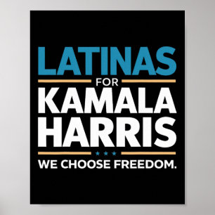 Voor Kamala Harris 2024 kiezen we voor vrijheid Poster