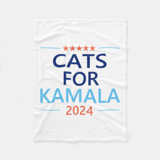 Voor Kamala Harris 2024 Kinderloze Kat Lady Jd Van Fleece Deken