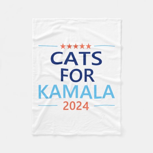 Voor Kamala Harris 2024 Kinderloze Kat Lady Jd Van Fleece Deken (Voorkant)