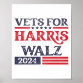 Voor Kamala Harris Tim Walz veteranen voor Harris Poster (Voorkant)
