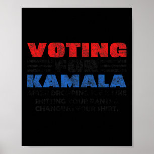 Voor Kamala na het laten vallen van Joe Biden Trum Poster