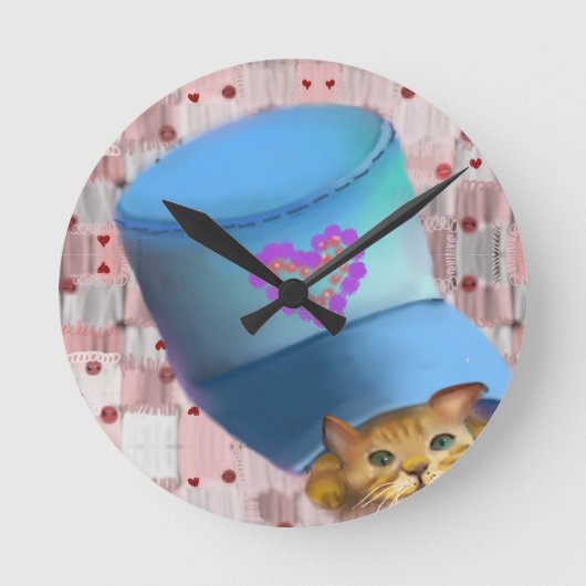 voor kattenliefhebbers ronde klok (Voorkant)