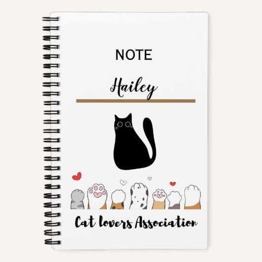Voor kattenliefhebbers - Spiraal Notebook Notitieboek (Voorkant)