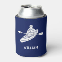 Voor Kayakers gepersonaliseerde marine Blue Kayak