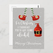 Voor kerst dacht ik dat je een Alcohol zou willen. Briefkaart (Voorkant / Achterkant)