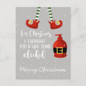 Voor kerst dacht ik dat je een Alcohol zou willen. Briefkaart (Voorkant)