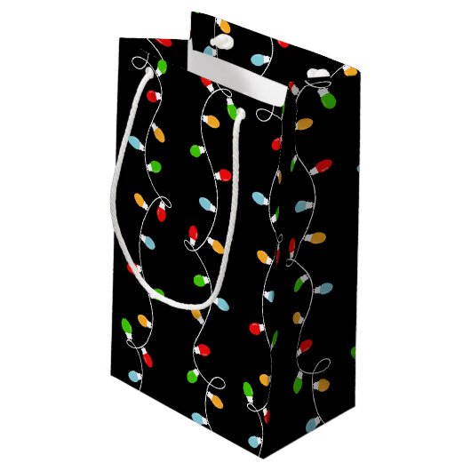 Voor Kerst Geschenk Lichtjes Klein Cadeauzakje (Achterkant Gekanteld)