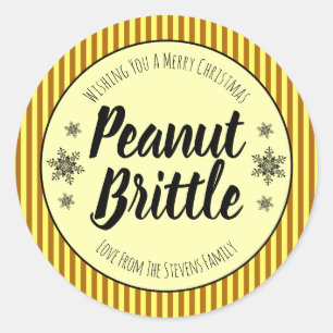 Voor Kerstmis Peanut Brittle Ronde Sticker