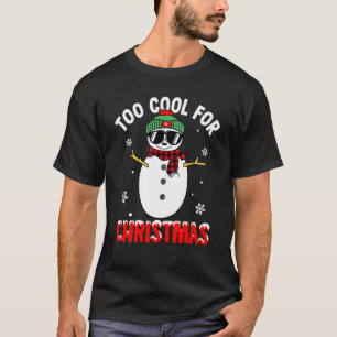 Voor kerstvakantie: Snowman Snow Happy Holiday X T-shirt