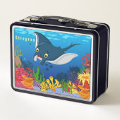 Voor kinderen: Alphabet op blauwe achtergrond zeed (Achterkant)