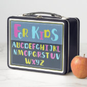 Voor kinderen: Alphabet op blauwe achtergrond zeed (In situ)