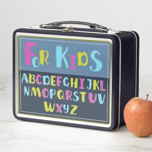 Voor kinderen: Alphabet op blauwe achtergrond zeed (In situ)