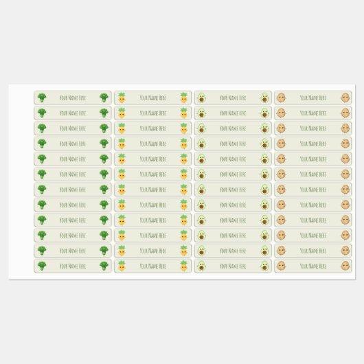 Voor kinderen gepersonaliseerde naam labels (Vel)