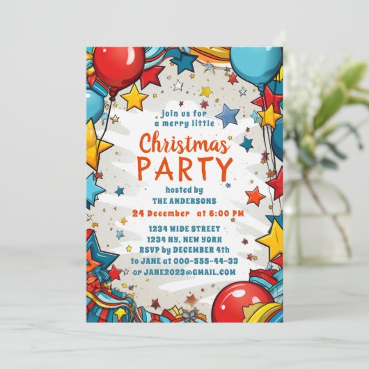 Voor kinderen kerstfeest kaart (Staand voorkant)