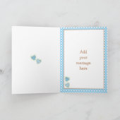 Voor kinderen kleine jongen giraffe verjaardagsgro kaart (Binnen)