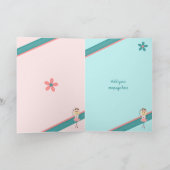 Voor kinderen Roze elke leeftijd ballerina verjaar Kaart (Binnen)