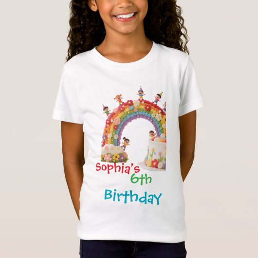 Voor kinderen verjaardag Kinderfeestje Floral Rain T-shirt (Voorkant)