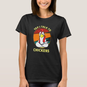 Voor kippen Retro Chicken Farmer T-shirt