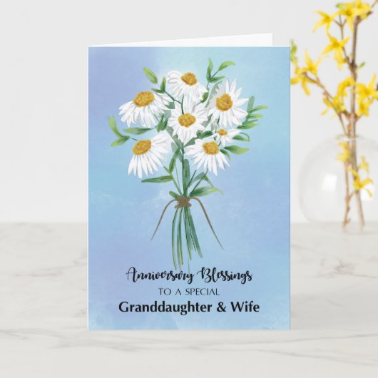 Voor kleindochter en Jubileum voor weduwen Kaart (Gele Bloem)