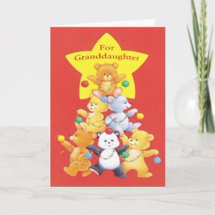 Voor kleindochter feestdagen kaart